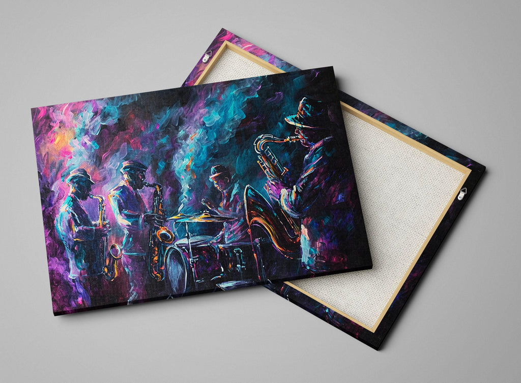 Jazz Wall Art – Abstract Jazz Canvas | Extra Large Gallery Wrapped Canvas Print