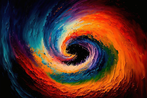 Black Hole Canvas – Outer Space Art Giclée Print | Gallery Wrapped, Ready to Hang