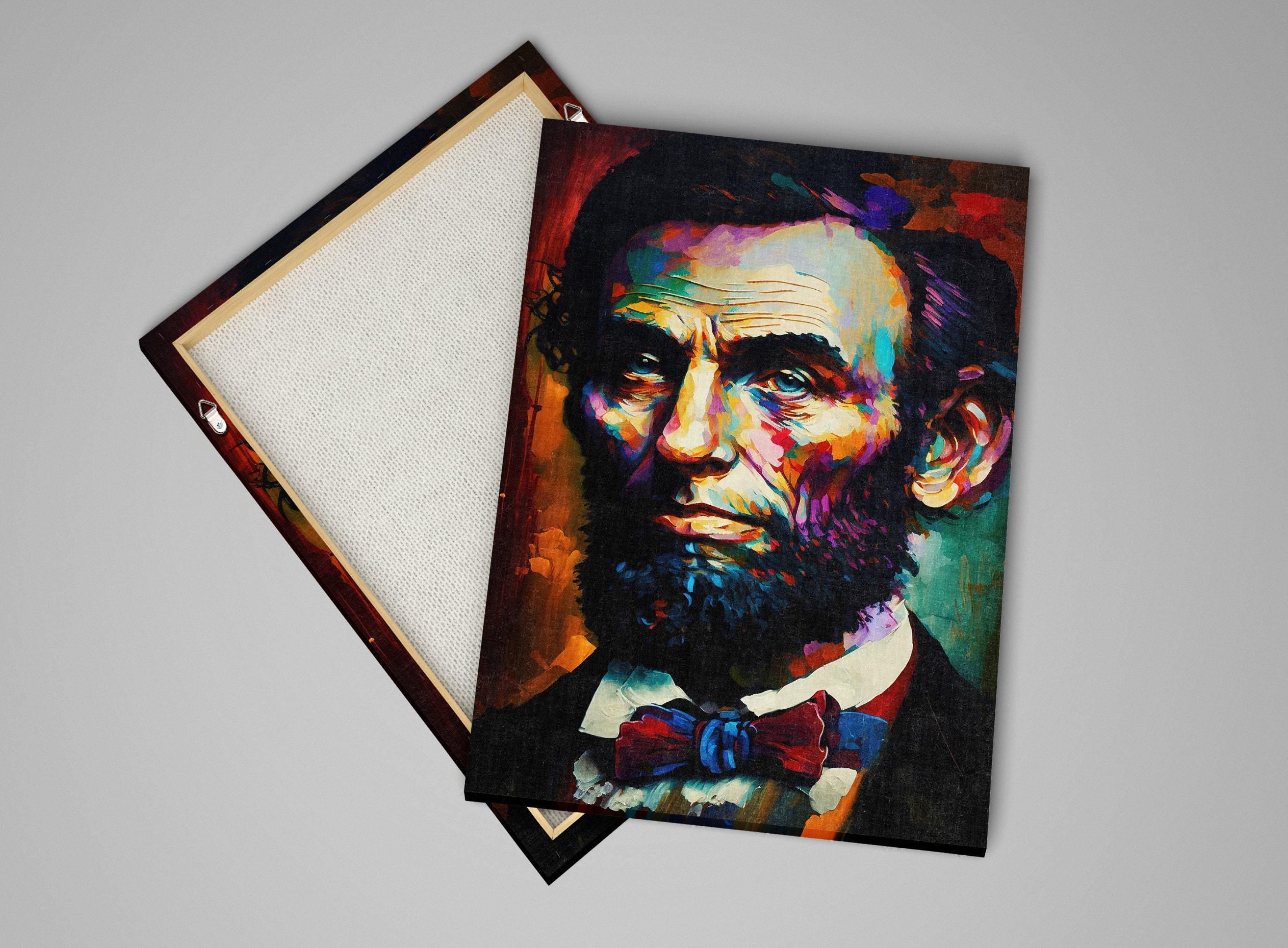 Abe Lincoln Canvas Art - Historical Painting Reproduction | Gallery Ready President Artwork