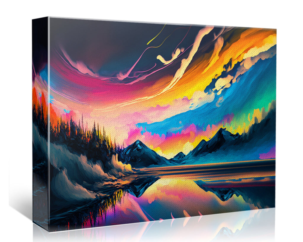 Aurora Borealis Canvas - Vibrant Northern Lights Art | Celestial Wall Decor
