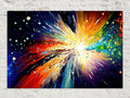 Galaxy Canvas Art - Colorful Abstract Space Wall Decor | Ready To Hang Giclée Print