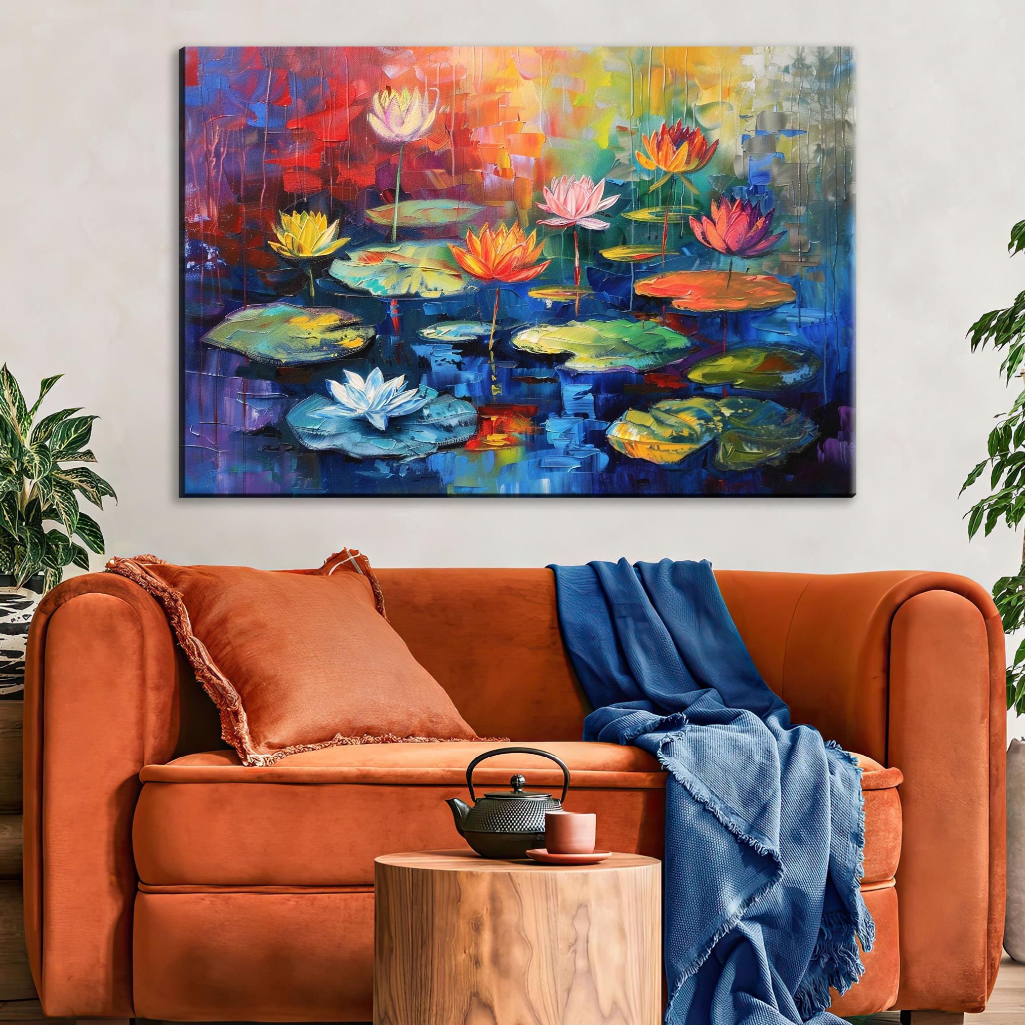 Monet Water Lilies Art - Large Canvas Art | Gallery Wrapped, Fade Resistant Print