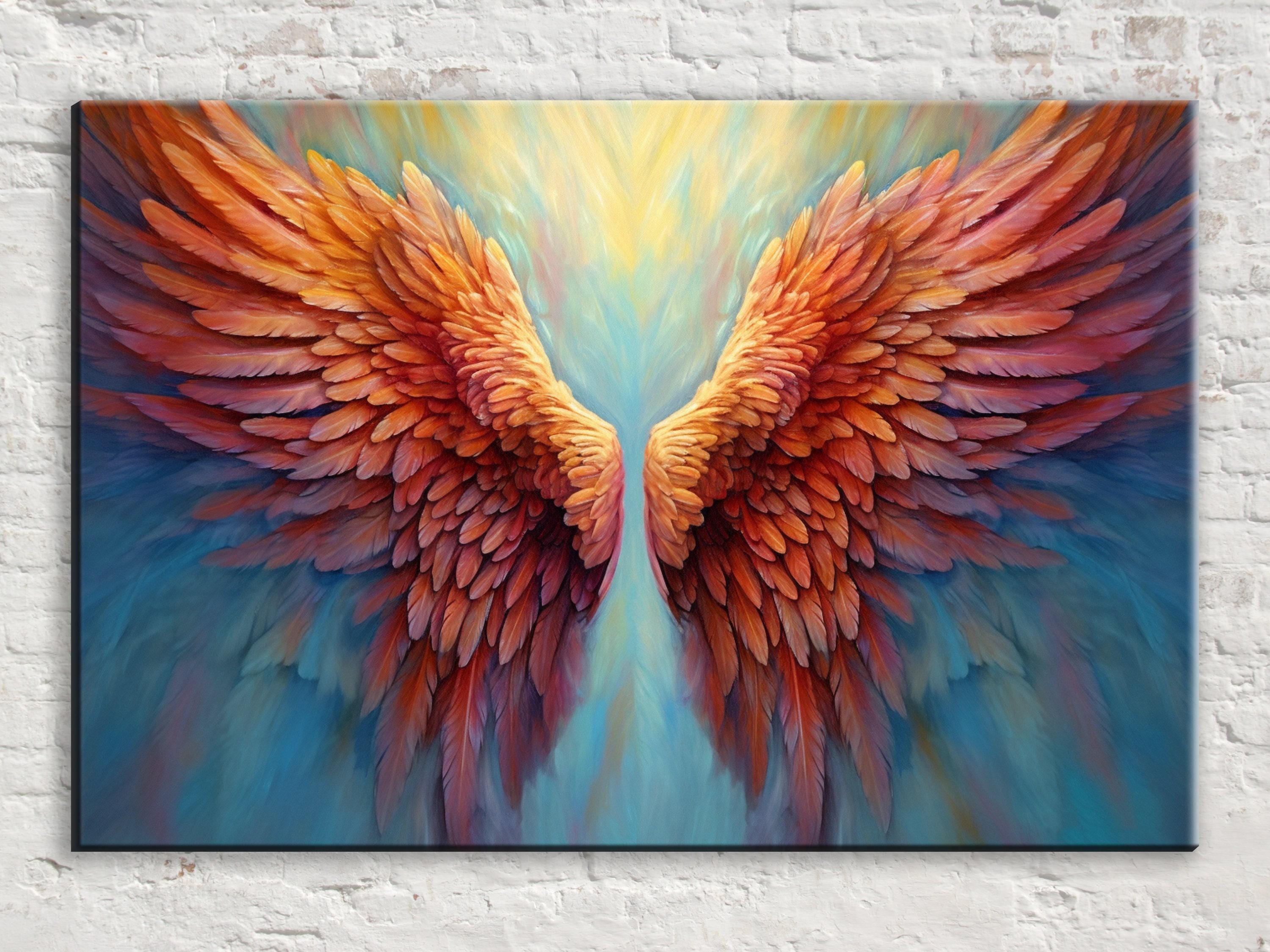 vibrant, colorful wings with intricate feather patterns, creating a striking and visually captivating scene.