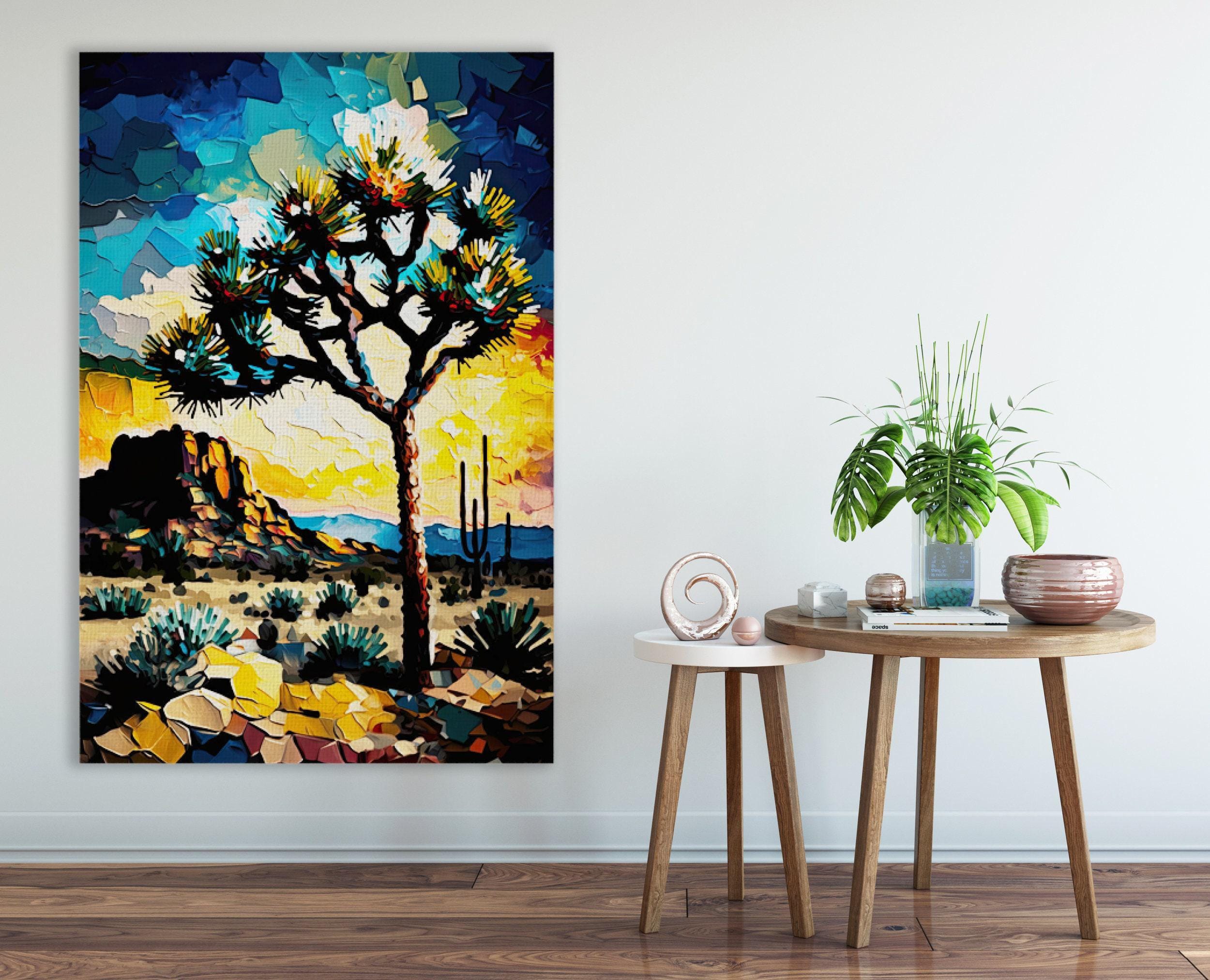 Joshua Tree Wall Art | Desert Landscape Art on Fade Resistant Canvas - Gallery Ready