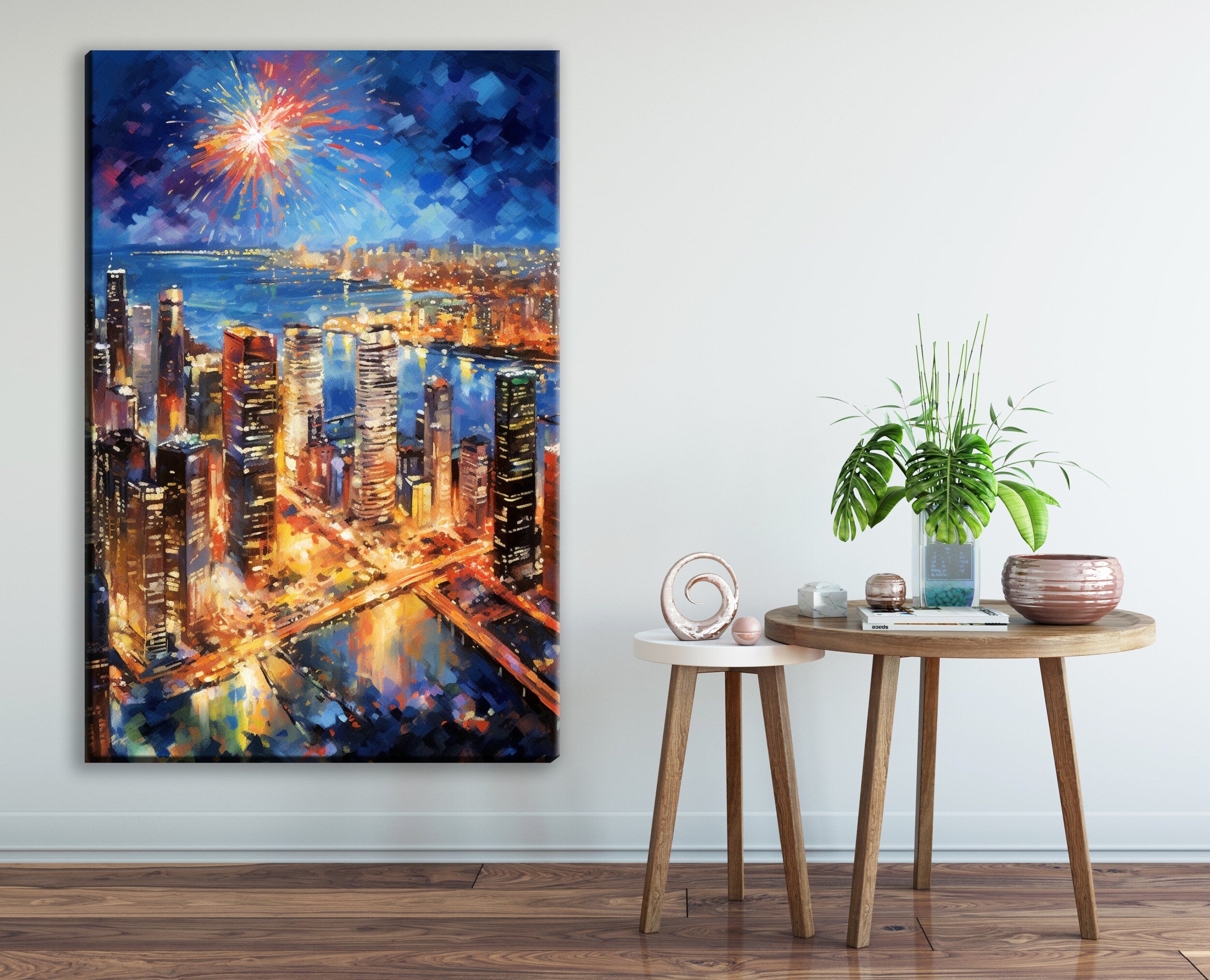 NYC Canvas Wall Art - Vibrant New York City Art | Large Cityscape Canvas Print