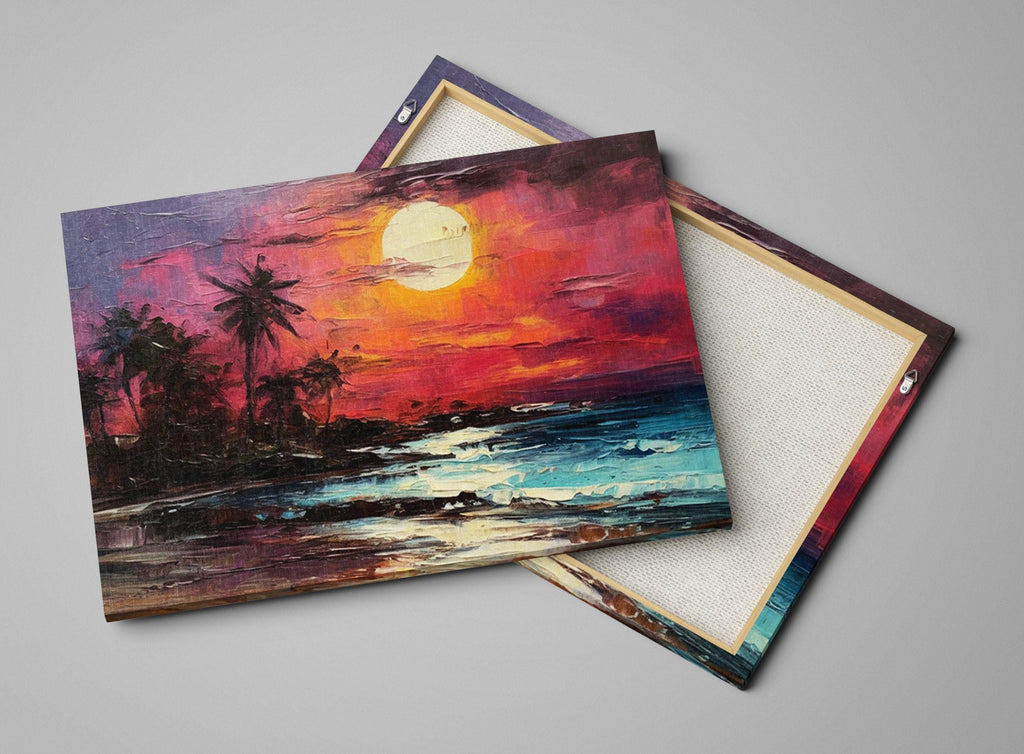 Moonlit Beach Wall Art – Large Canvas Art | Gallery Wrapped Canvas, Ready to Hang