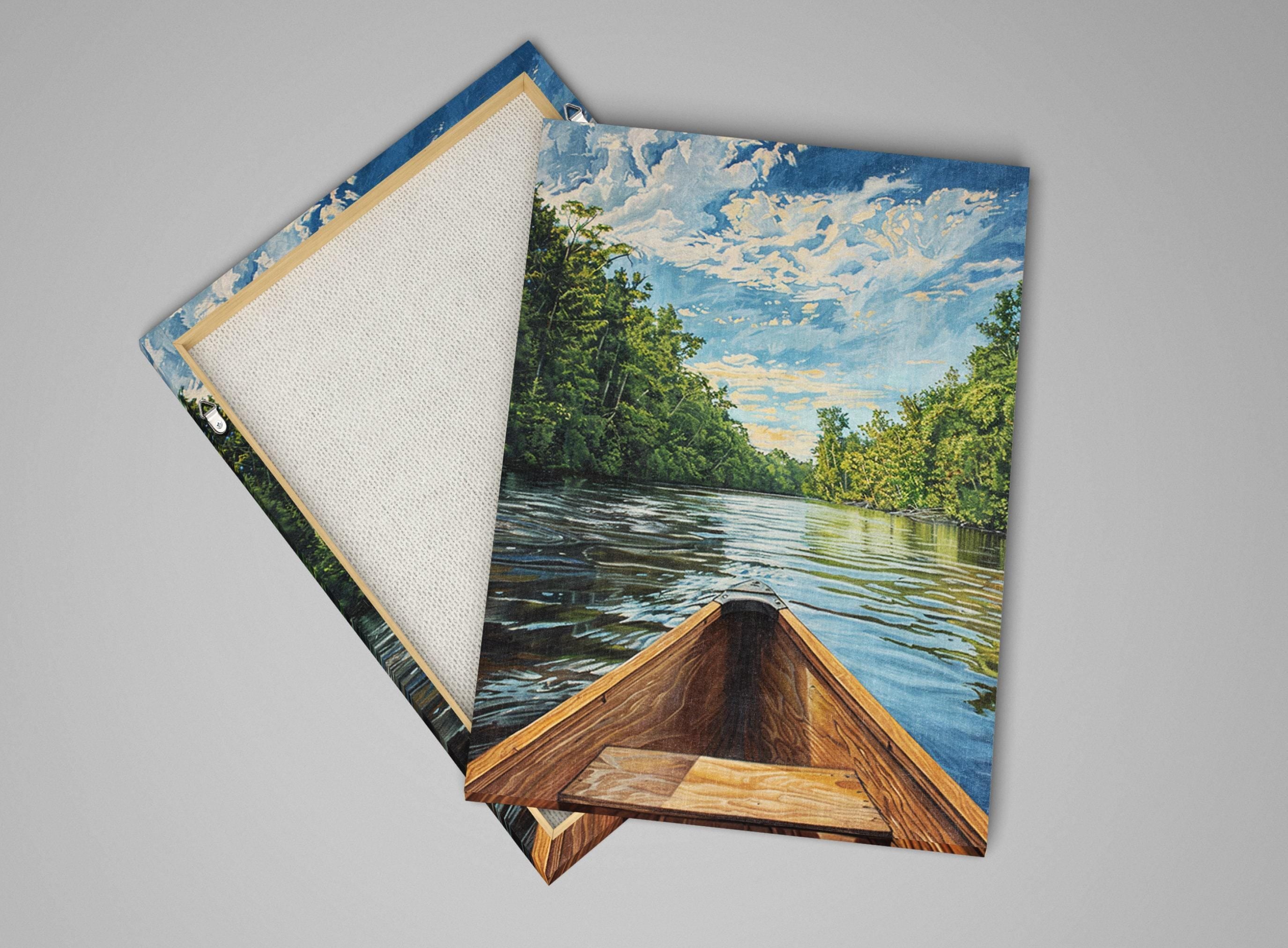 Canoe Wall Art – Large Canvas Art | Tranquil Waters Canvas, Gallery Wrapped