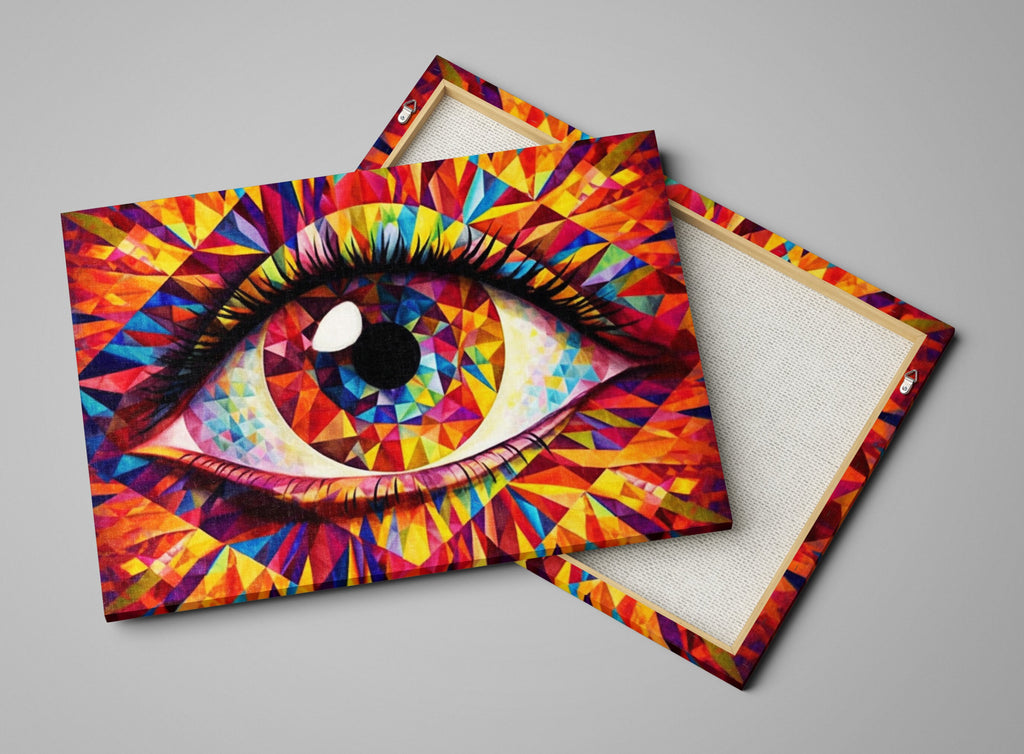 Psychedelic Canvas Art – Third Eye Painting with Vibrant Colors & Trippy Home Decor