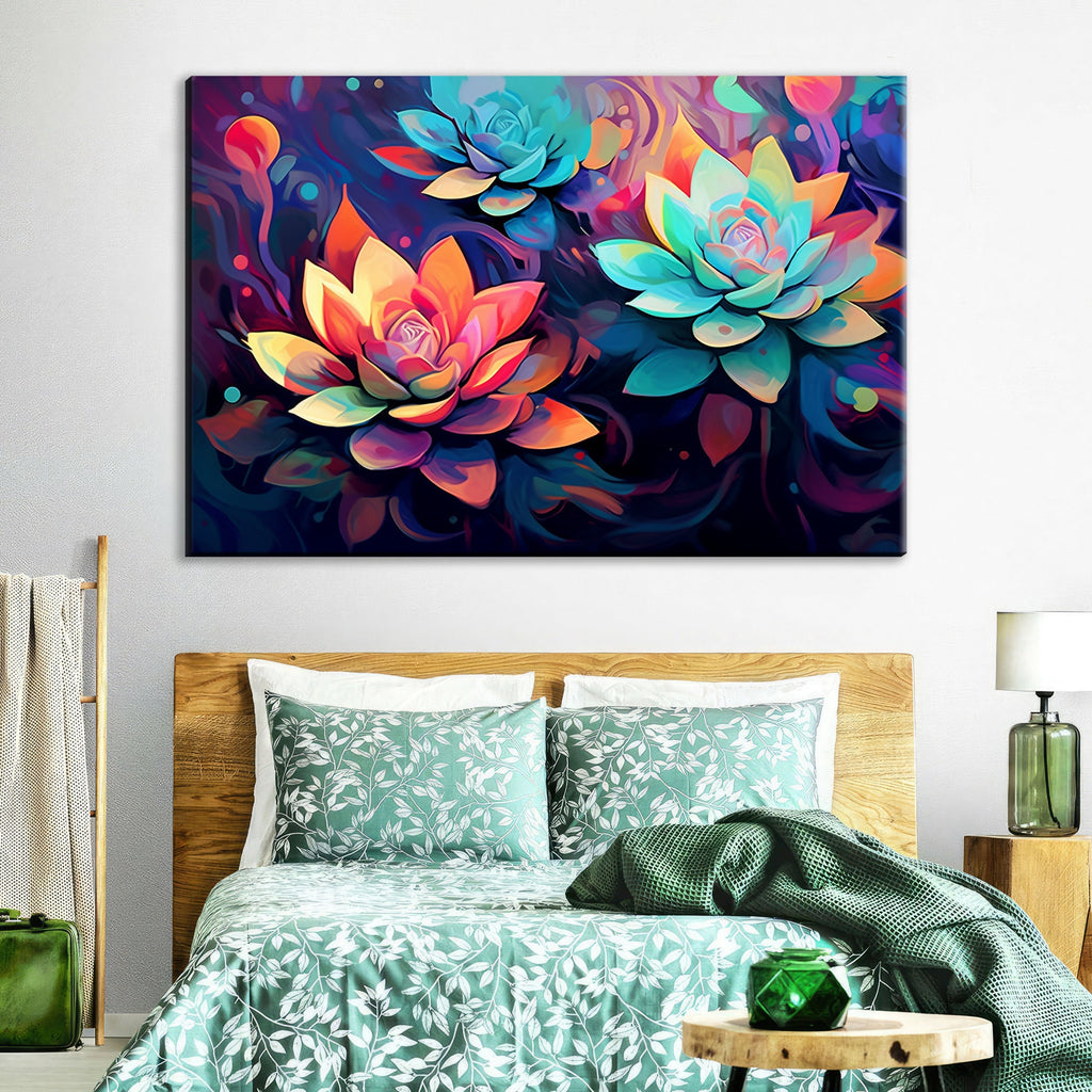 Succulent Wall Art – Modern Botanical Wall Print | Large Giclee Canvas, Gallery Ready