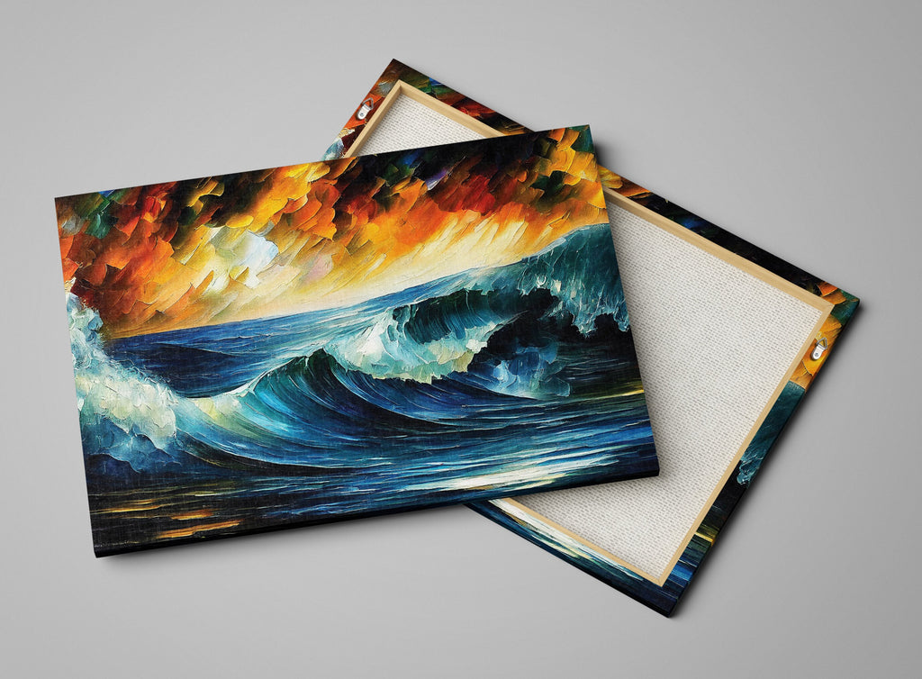 Ocean Wave Canvas Print – Vibrant Nautical Wall Art With Water Resistant Coating
