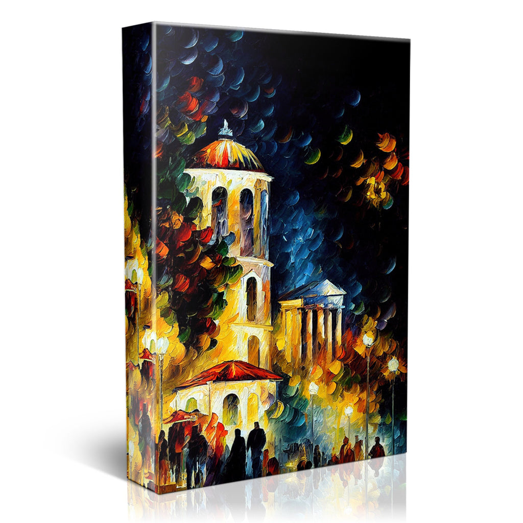 Athens Greece Canvas Print – Greek Wall Art With Wooden Frame, Gallery Ready
