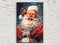 Santa Canvas Print | Classic Christmas Decor on Giclee Canvas - Ready to Hang Holiday Wall Art