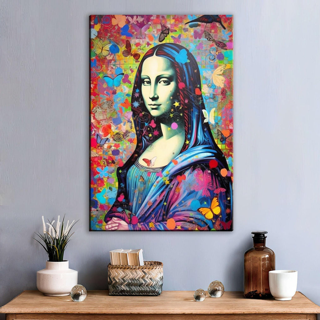 Mona Lisa Pop Art - Large Canvas Art | Vibrant Wall Decor | Gallery Ready Artwork