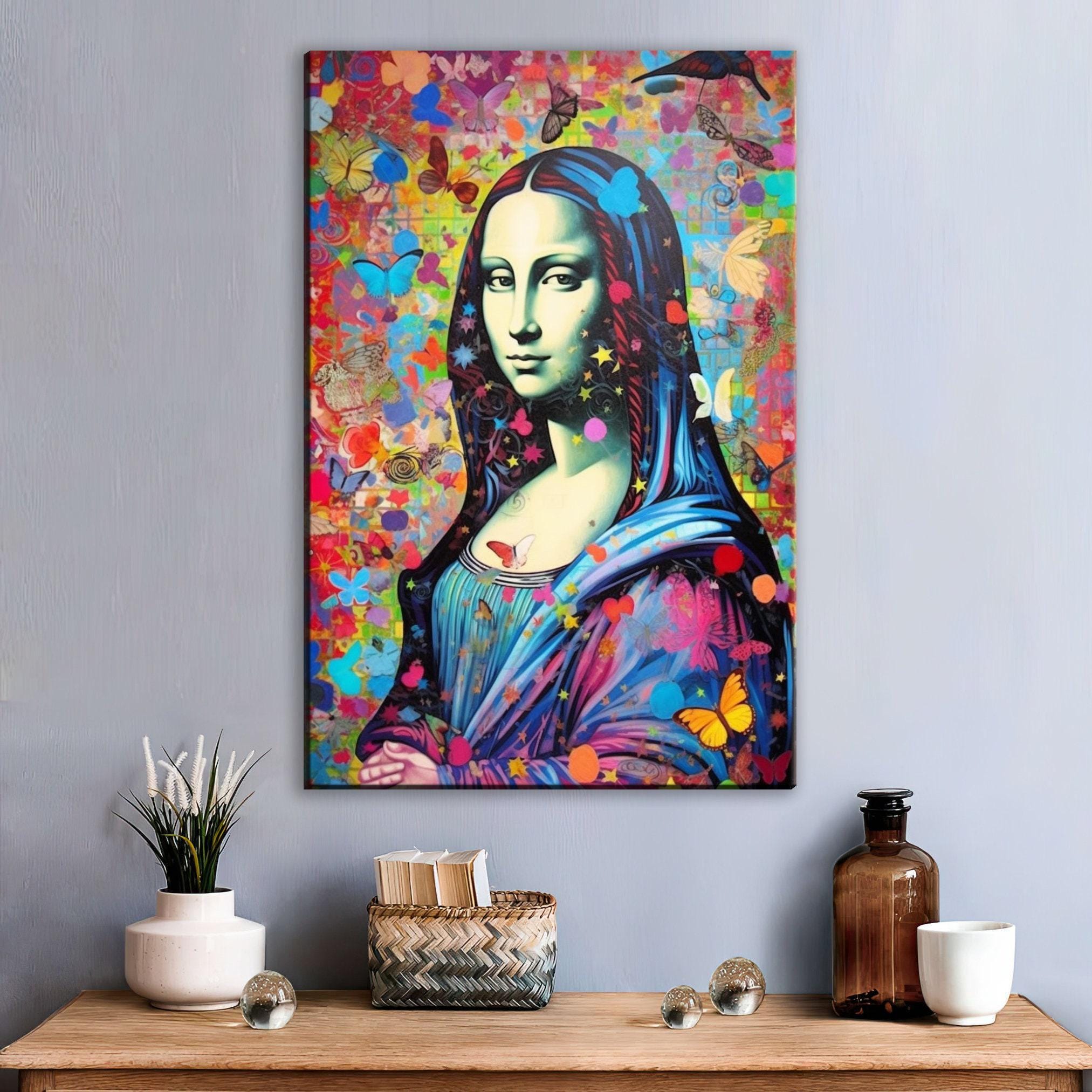 Mona Lisa Pop Art - Large Canvas Art | Vibrant Wall Decor | Gallery Ready Artwork