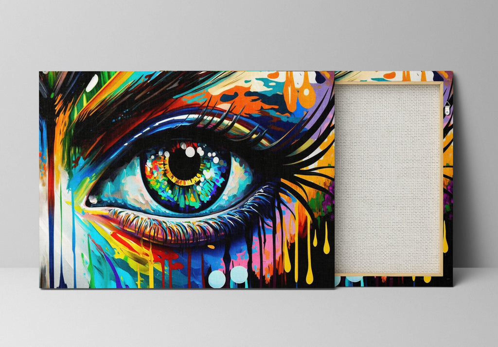 Eye Wall Art - Colorful Canvas Print | Vibrant Pop Art Decor, Bold Statement