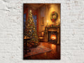 Christmas Canvas Art – Vintage Christmas Print on Gallery Wrapped Canvas, Extra Large Sizes