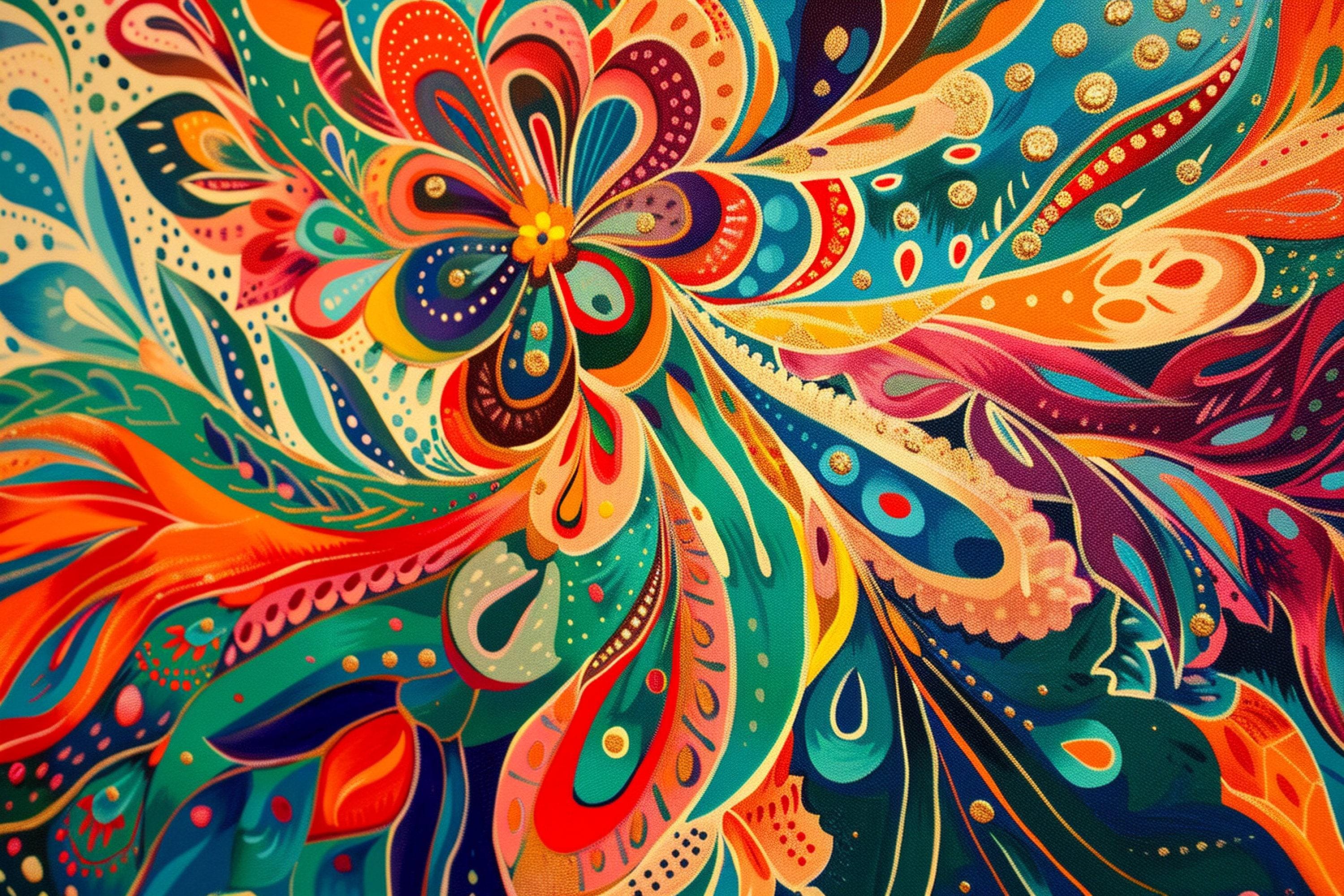 Boho Abstract Art - Extra Large Canvas Giclée Print | Modern Bohemian Decor