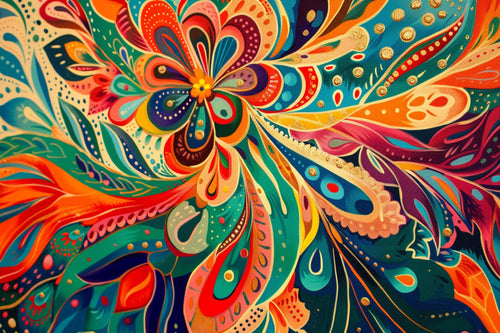 Boho Abstract Art - Extra Large Canvas Giclée Print | Modern Bohemian Decor