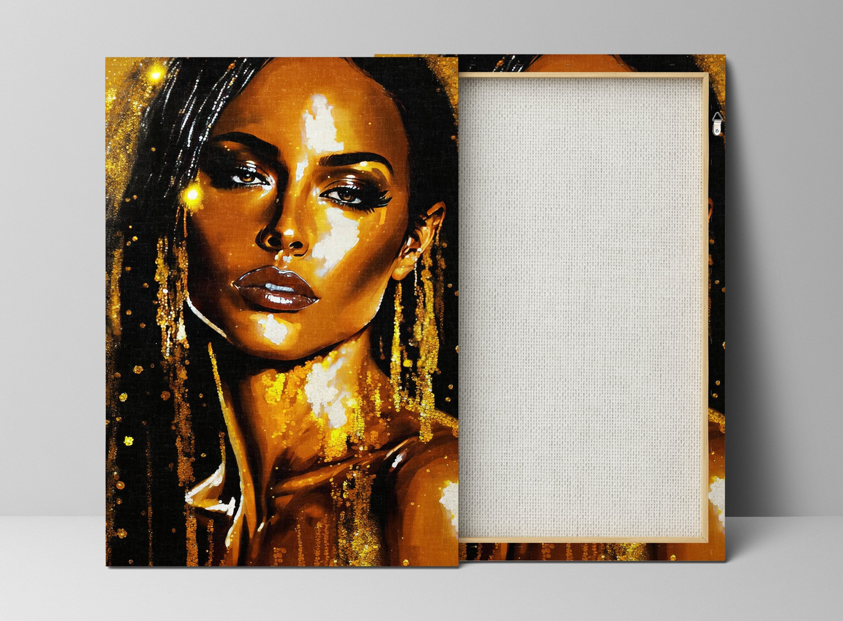 Black Female Art - Vibrant African American Canvas | Gallery Ready Wall Decor