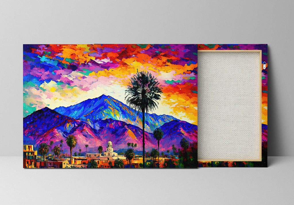 Palm Springs Canvas Print - Vibrant California Wall Art on Gallery Ready Canvas
