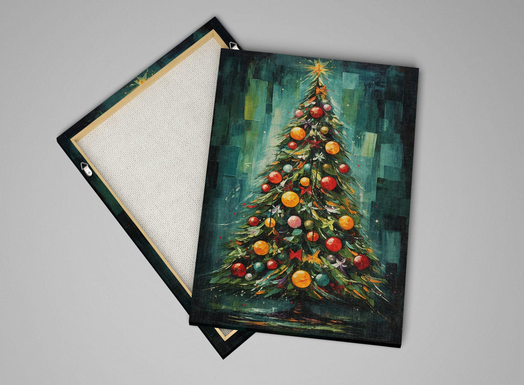 Bohemian Christmas Tree Art - Extra Large Canvas Print | Ready to Hang Gallery Wrapped
