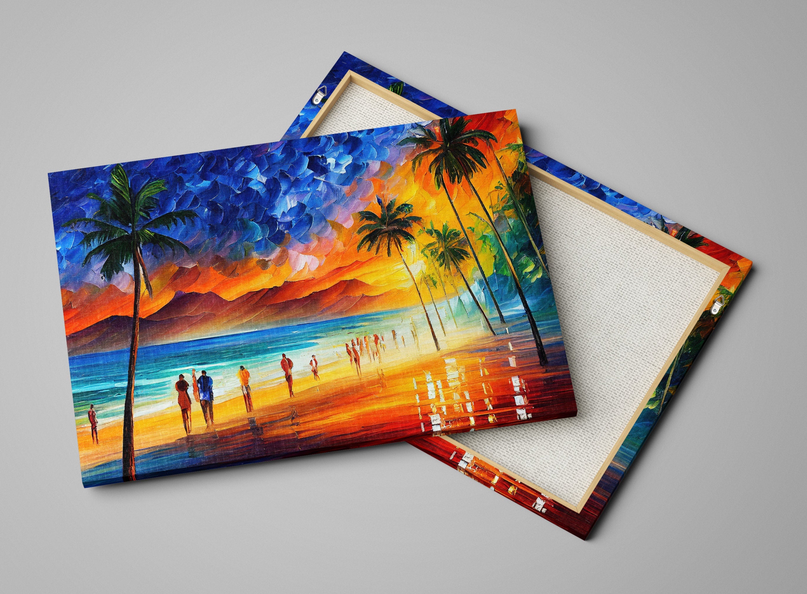 Hawaii Beach Canvas Print - Paradise Oil Painting With Vibrant Coastal Art