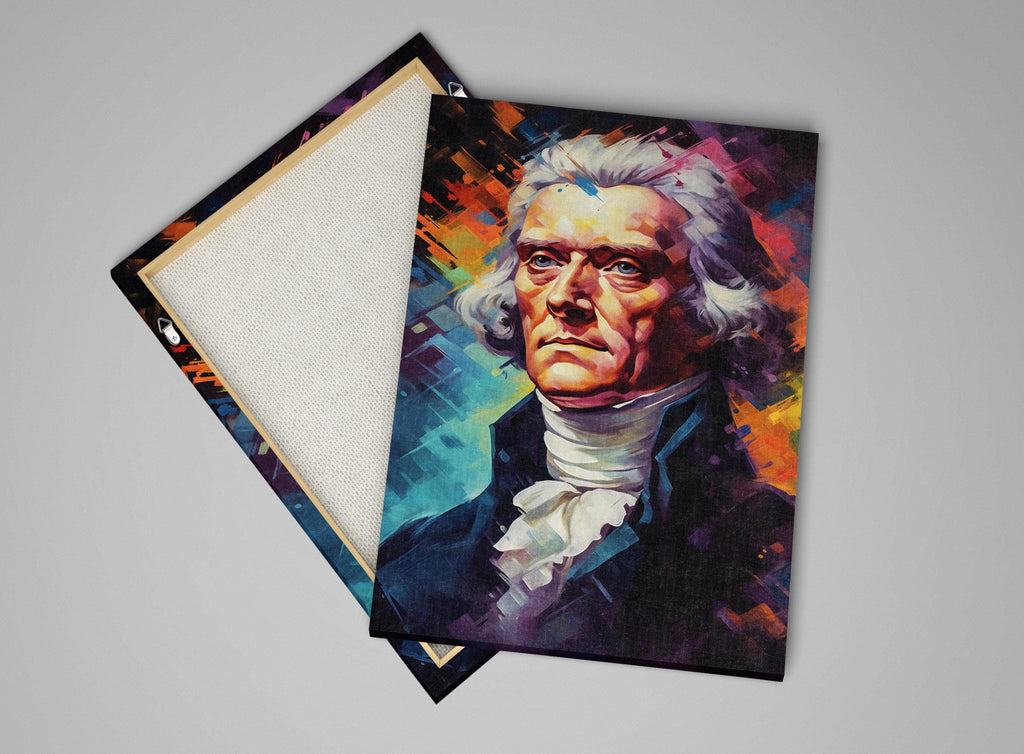 Thomas Jefferson Portrait – Extra Large Canvas Wall Art | Gallery Wrapped Canvas With Scratch Resistant Coating