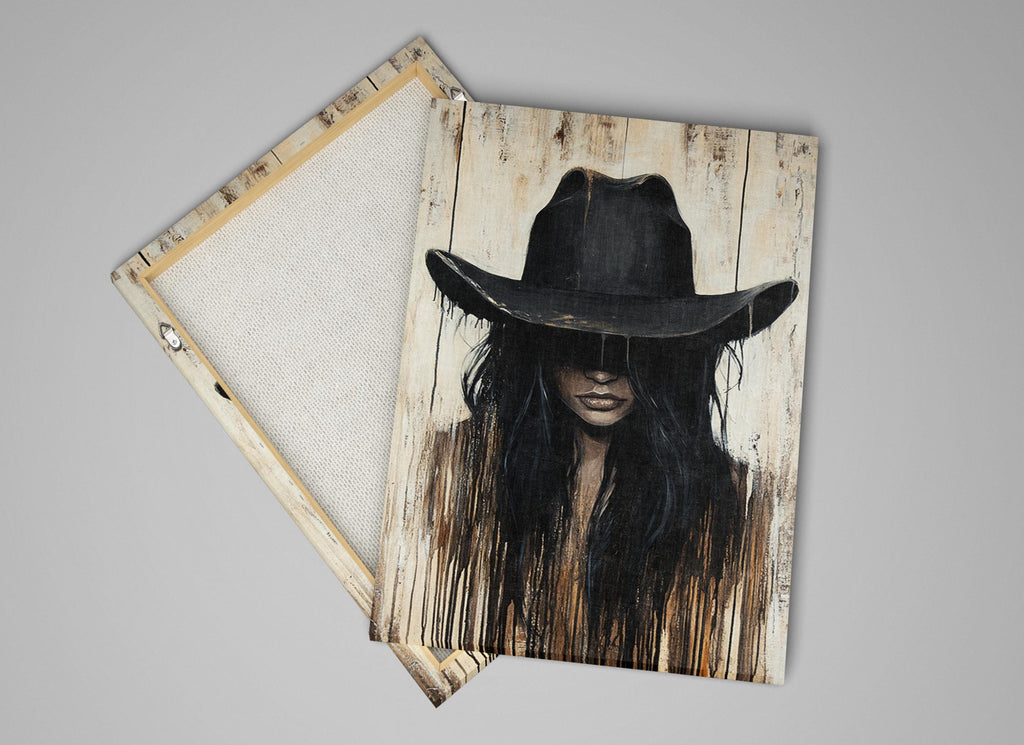 a picture of a woman wearing a cowboy hat
