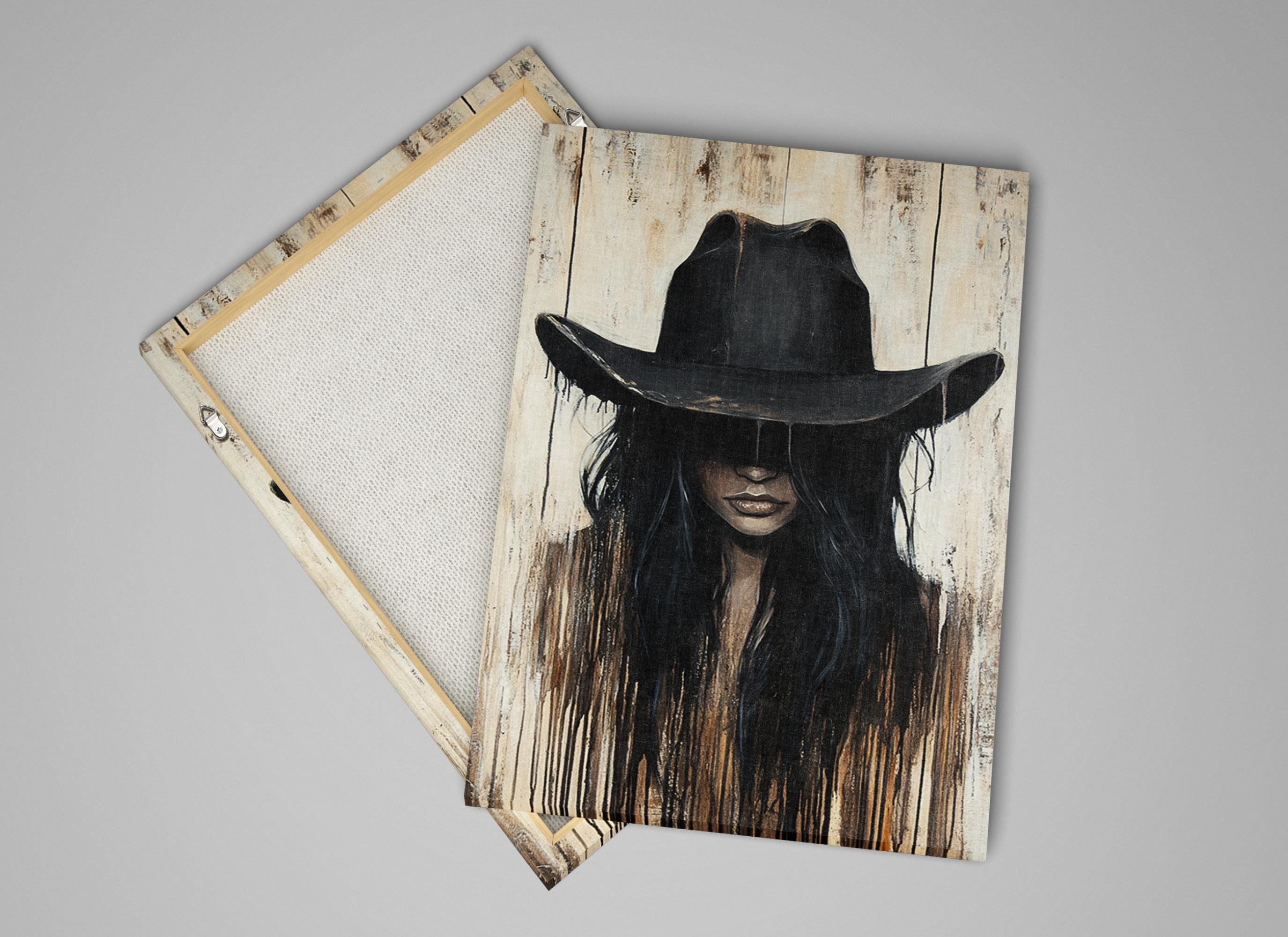 a picture of a woman wearing a cowboy hat