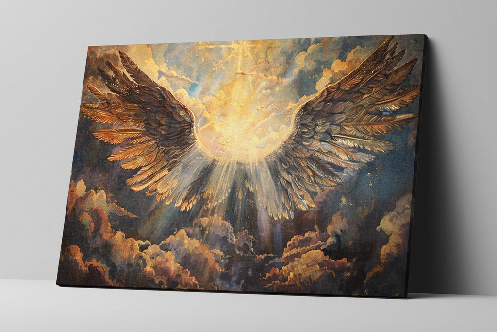 Angel Wings Artwork – Large Canvas Wall Art | Gallery Wrapped, Ready to Hang