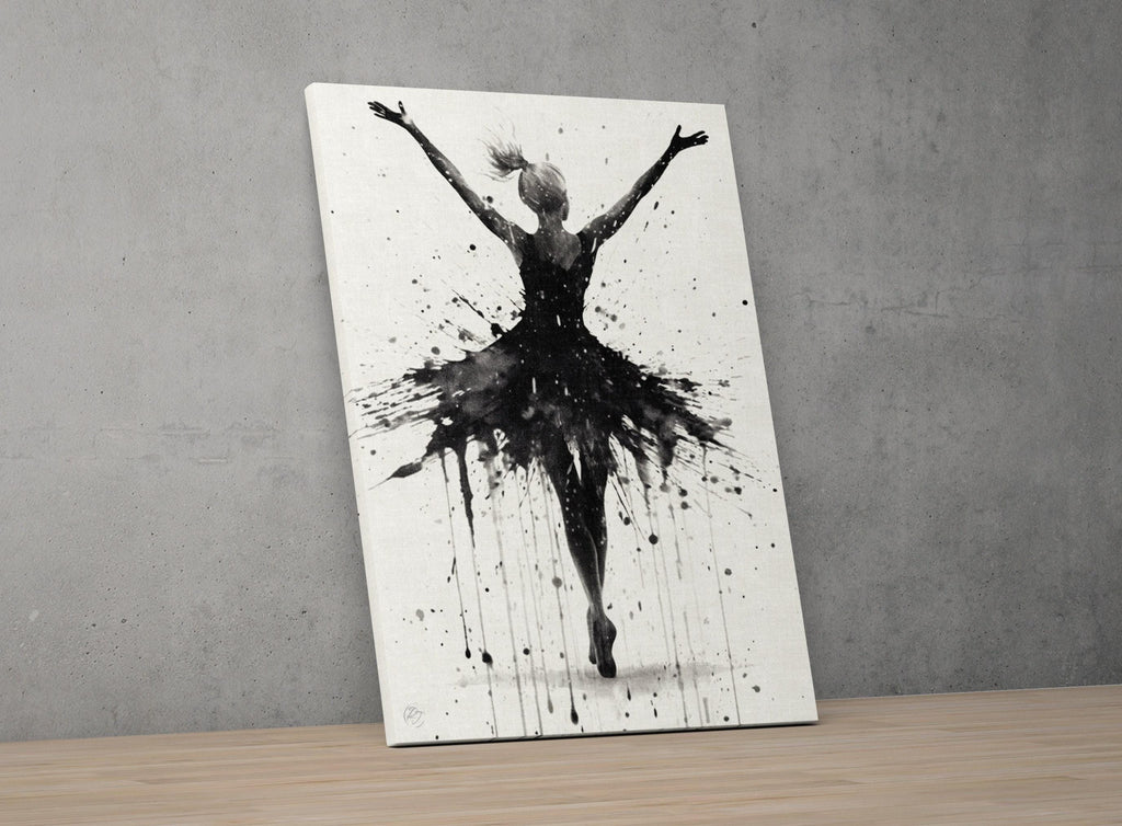 Graceful Dance Moves: Watercolor Ballerina Painting, Giclee Print on Canvas, Artist Paper, Watercolor Paper, Available in Extra Large Sizes