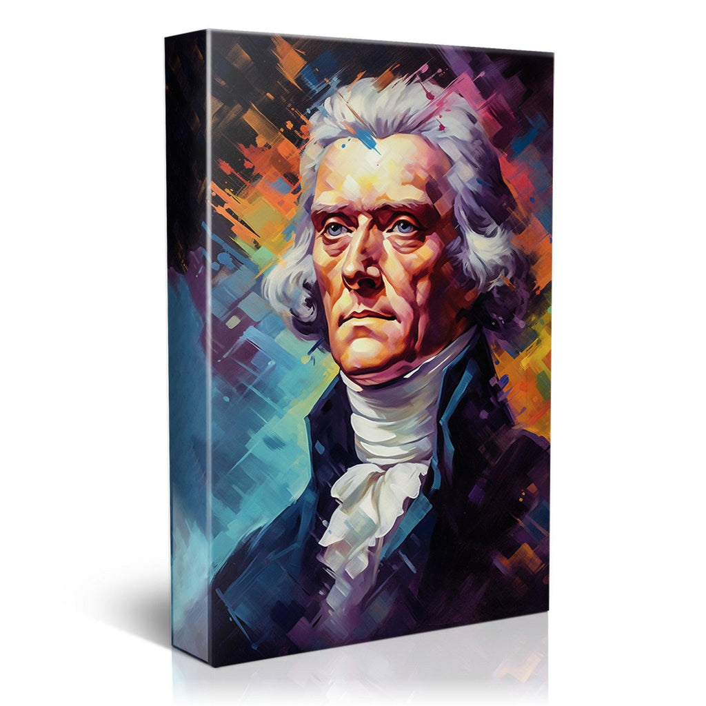 Thomas Jefferson Portrait – Extra Large Canvas Wall Art | Gallery Wrapped Canvas With Scratch Resistant Coating