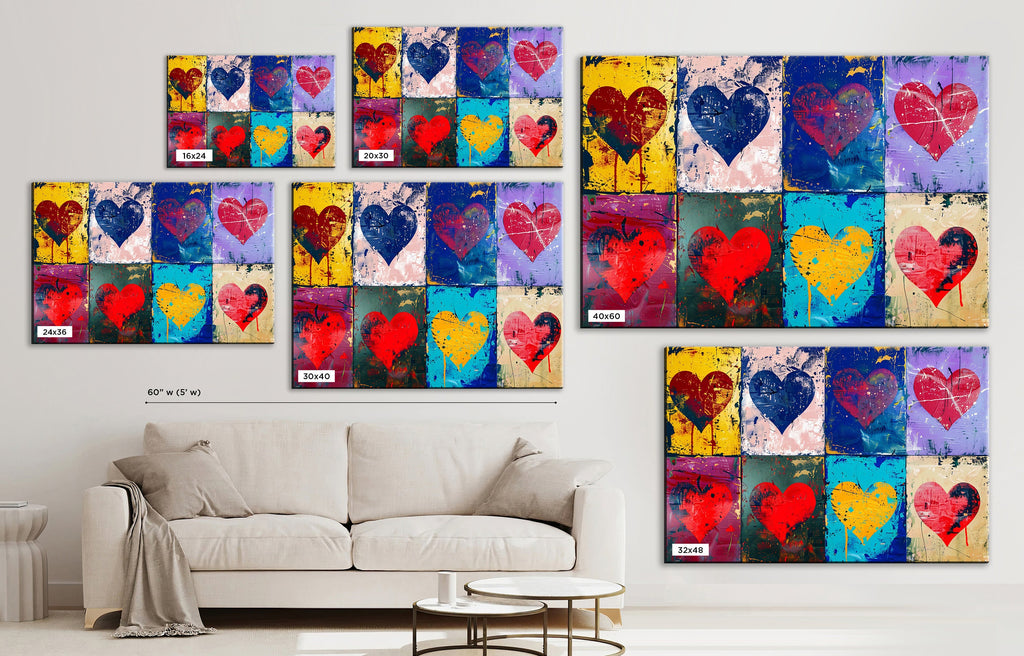 Heart Pattern Wall Art - Large Canvas Prints | Gallery Wrapped Canvas, Ready to Hang