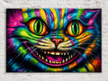 Whimsical Canvas Print – Cheshire Cat Artwork on Gallery Wrapped Canvas, Ready to Hang