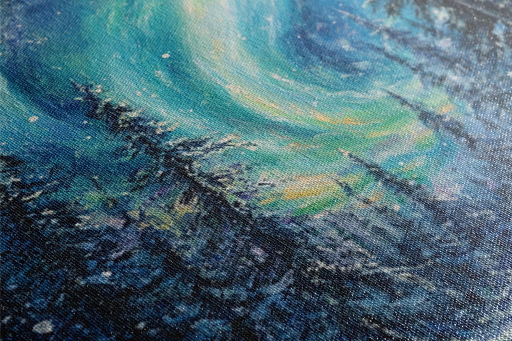 a close up of a painting on a canvas