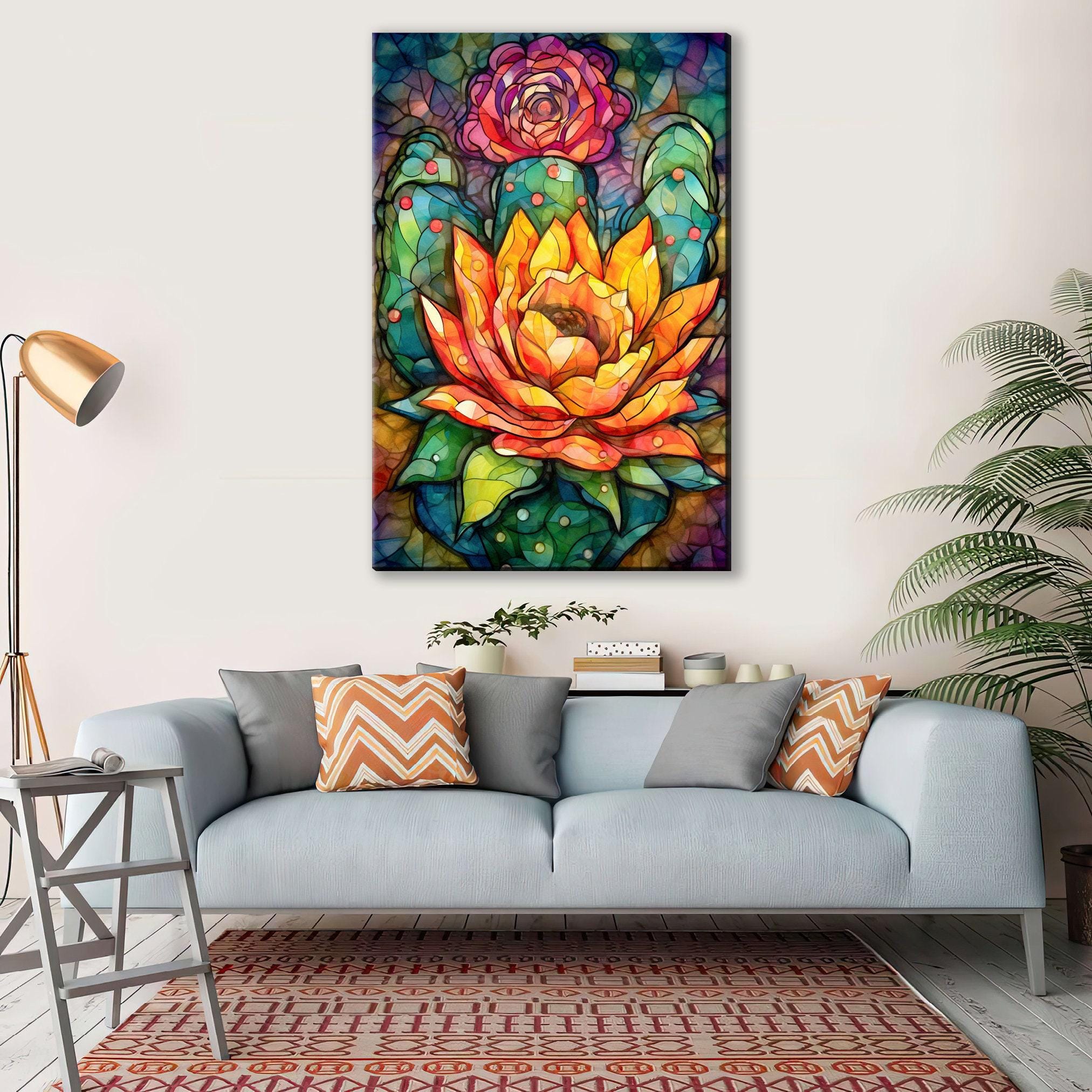 Southwest Wall Art – Mexican Pueblo Art on Extra Large Gallery Wrapped Canvas