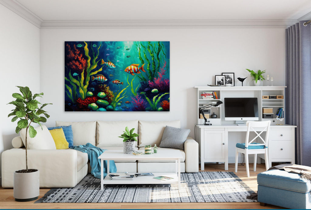Fish Canvas Art – Vibrant Underwater Wall Art With Scratch Resistant Coating