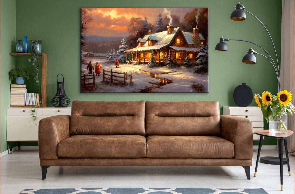 Christmas Canvas Art – Festive Holiday Wall Decor | Large Gallery Wrapped Print