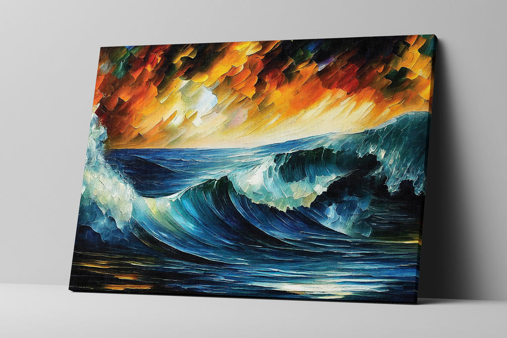 Ocean Wave Canvas Print – Vibrant Nautical Wall Art With Water Resistant Coating