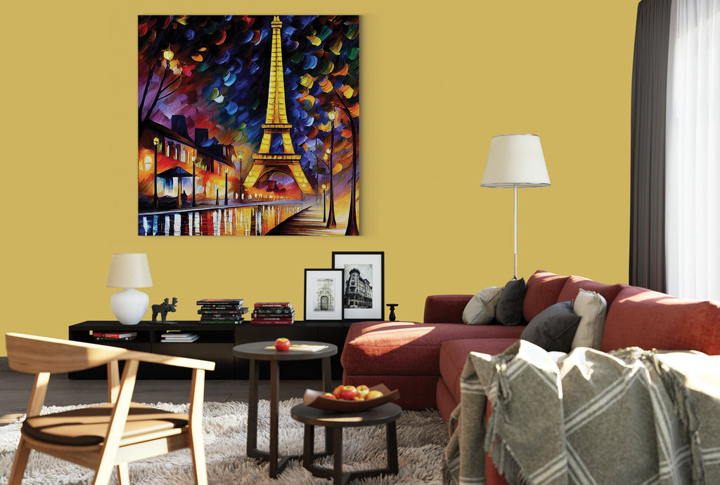 Eiffel Tower Canvas Print – Vibrant Colorful Wall Art With Wooden Frame