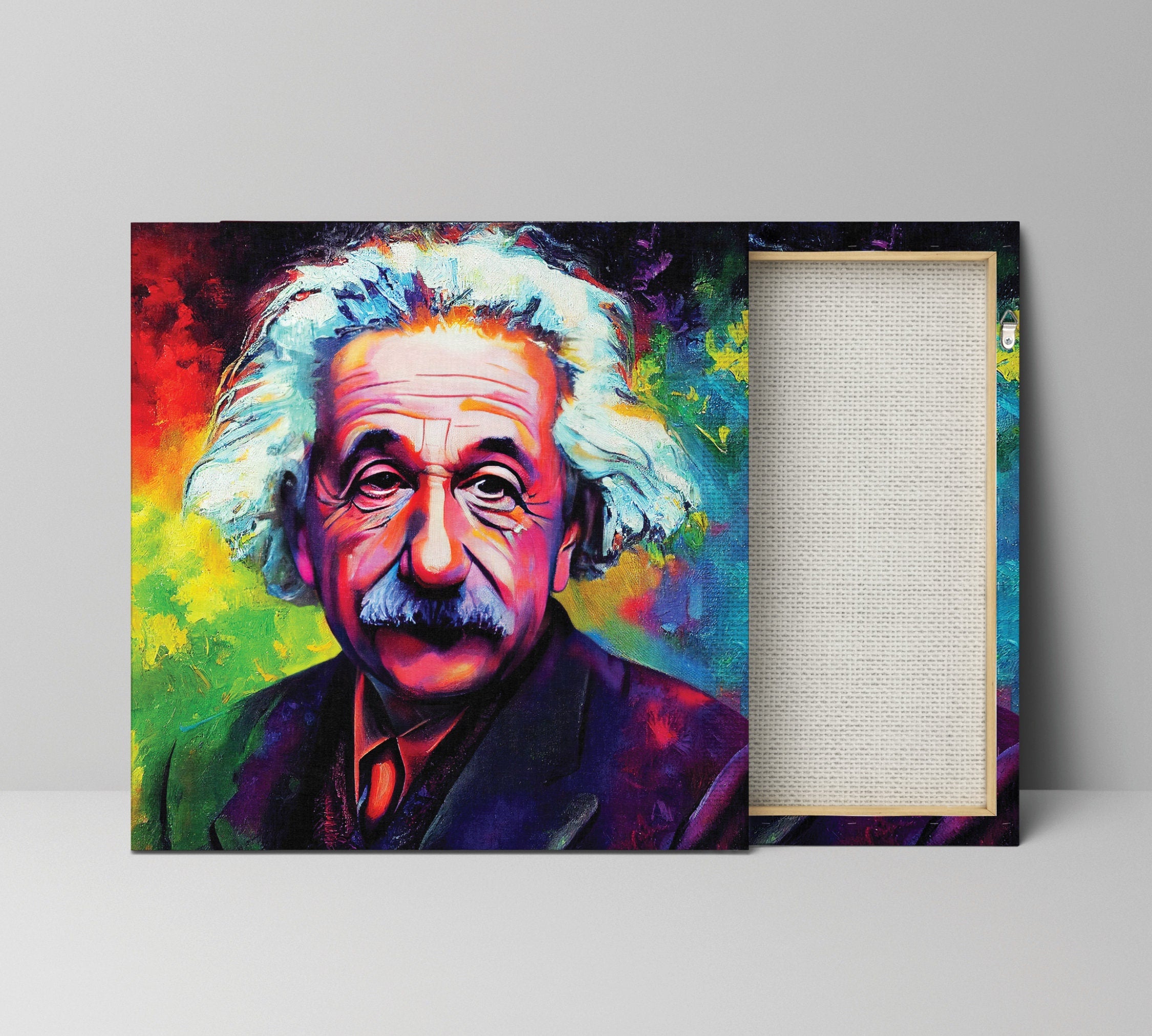 Einstein Canvas Print - Vibrant Oil Painting Reproduction on Gallery Ready Canvas