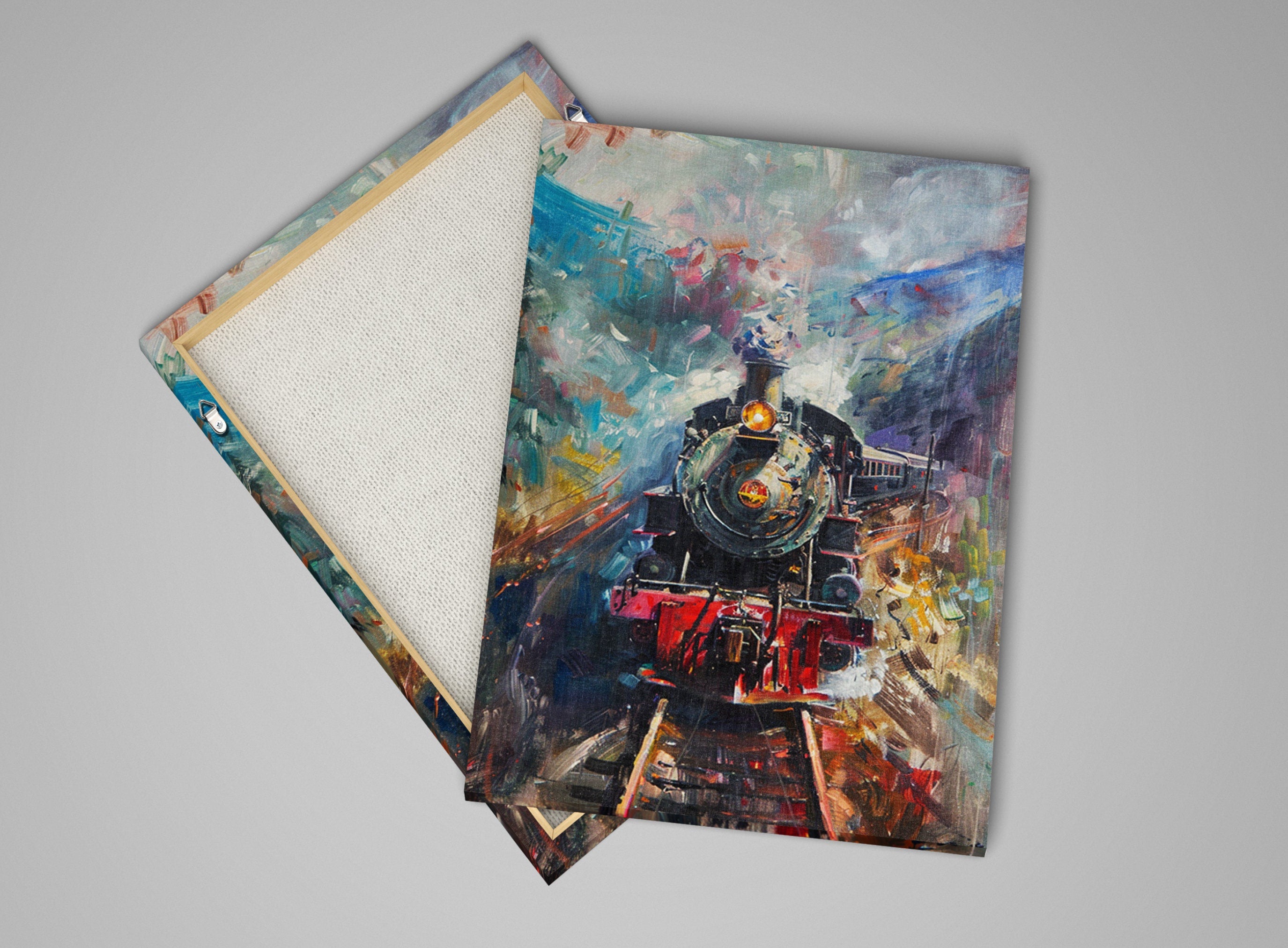 Train Wall Art – Vintage Train Canvas | Gallery Wrapped Canvas, Ready to Hang