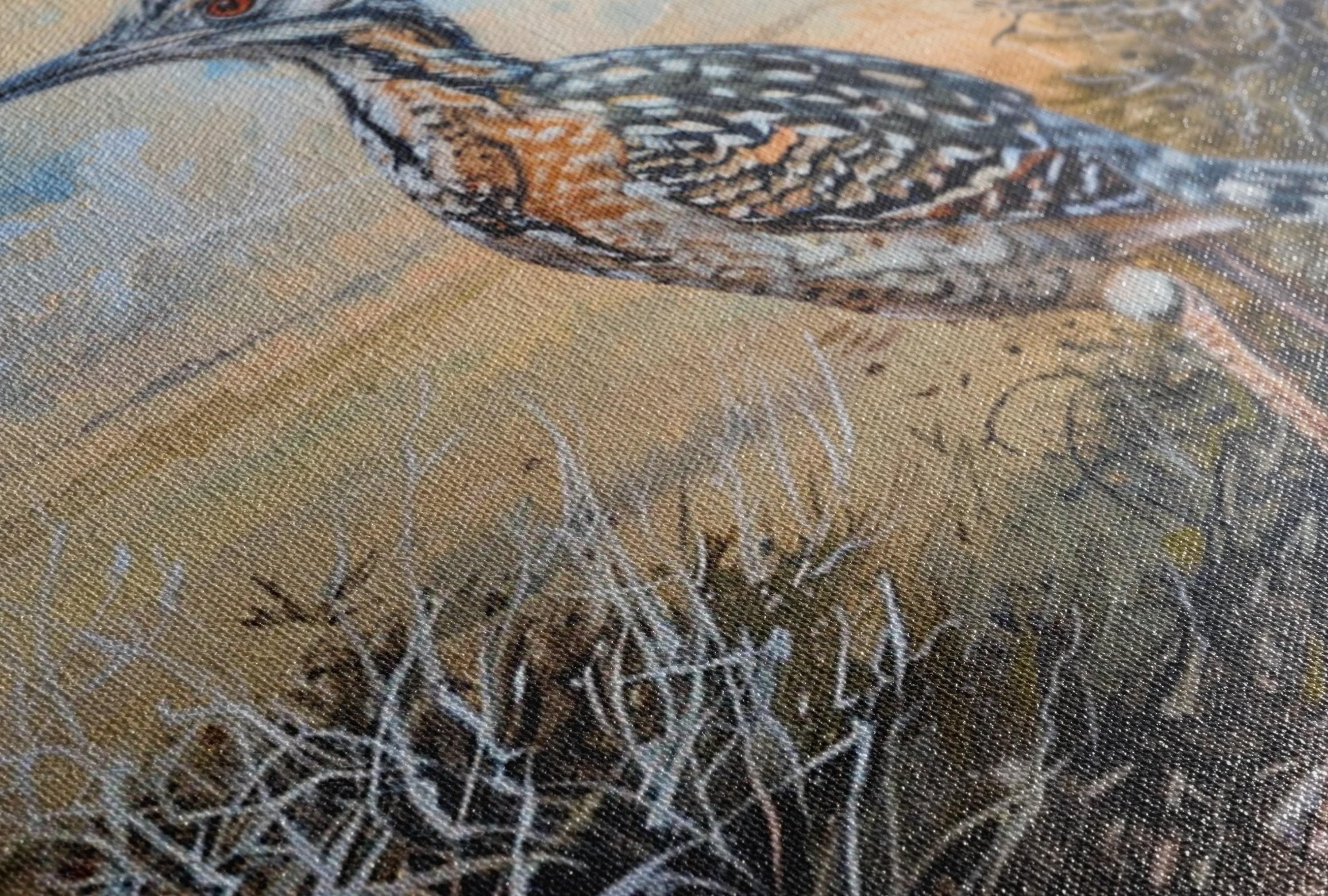 Desert Roadrunner Painting - Southwest Wall Art | Large Canvas Print, Ready to Hang