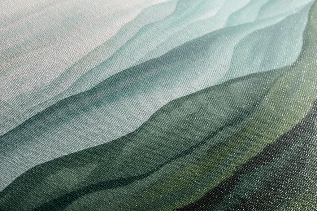 The image is a close-up of a textured surface with a gradient of green and gray colors, creating a visually interesting and abstract pattern.
