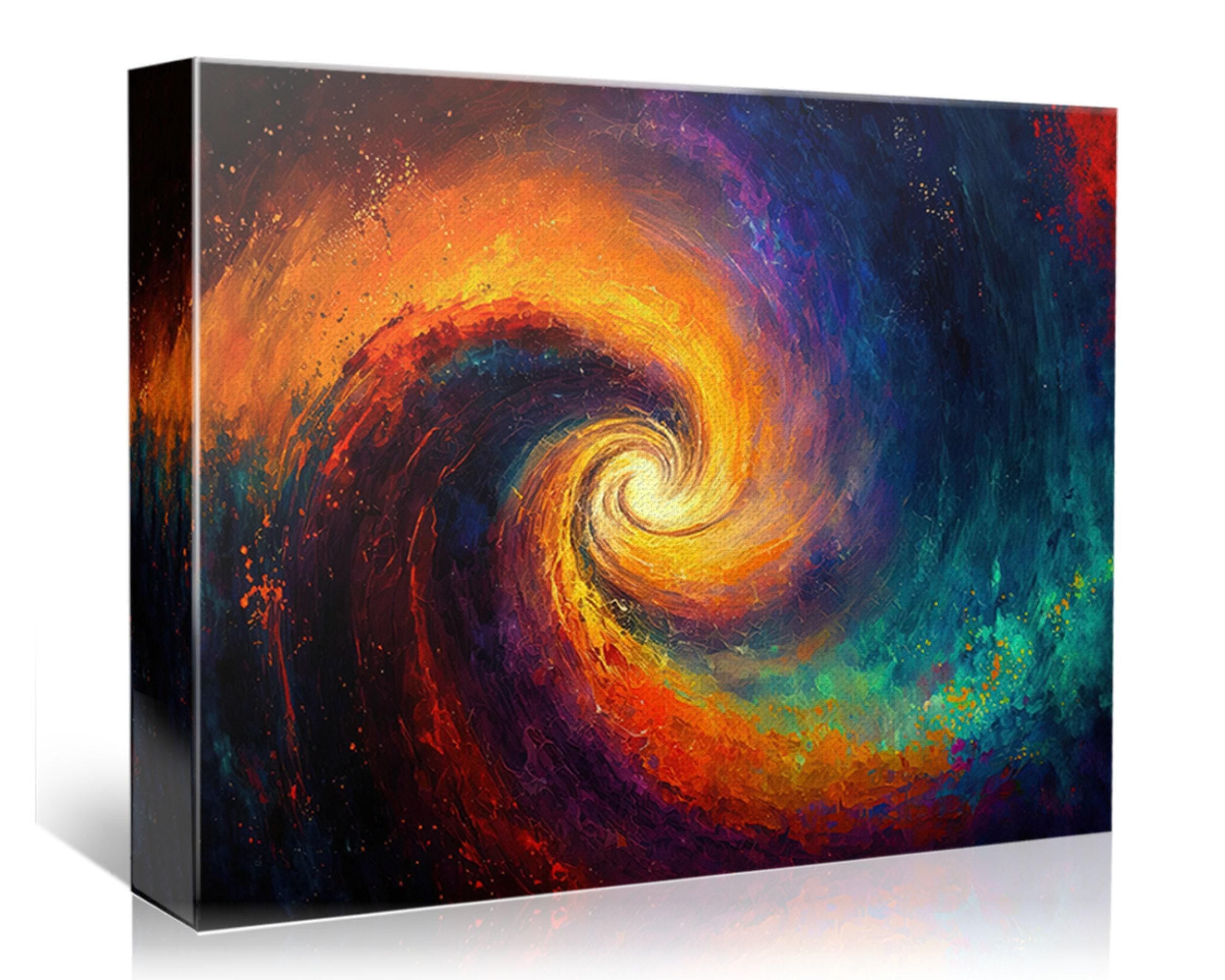 Cosmic Galaxy Art - Vibrant Nebula Canvas Print | Large Ready to Hang Space Wall Art