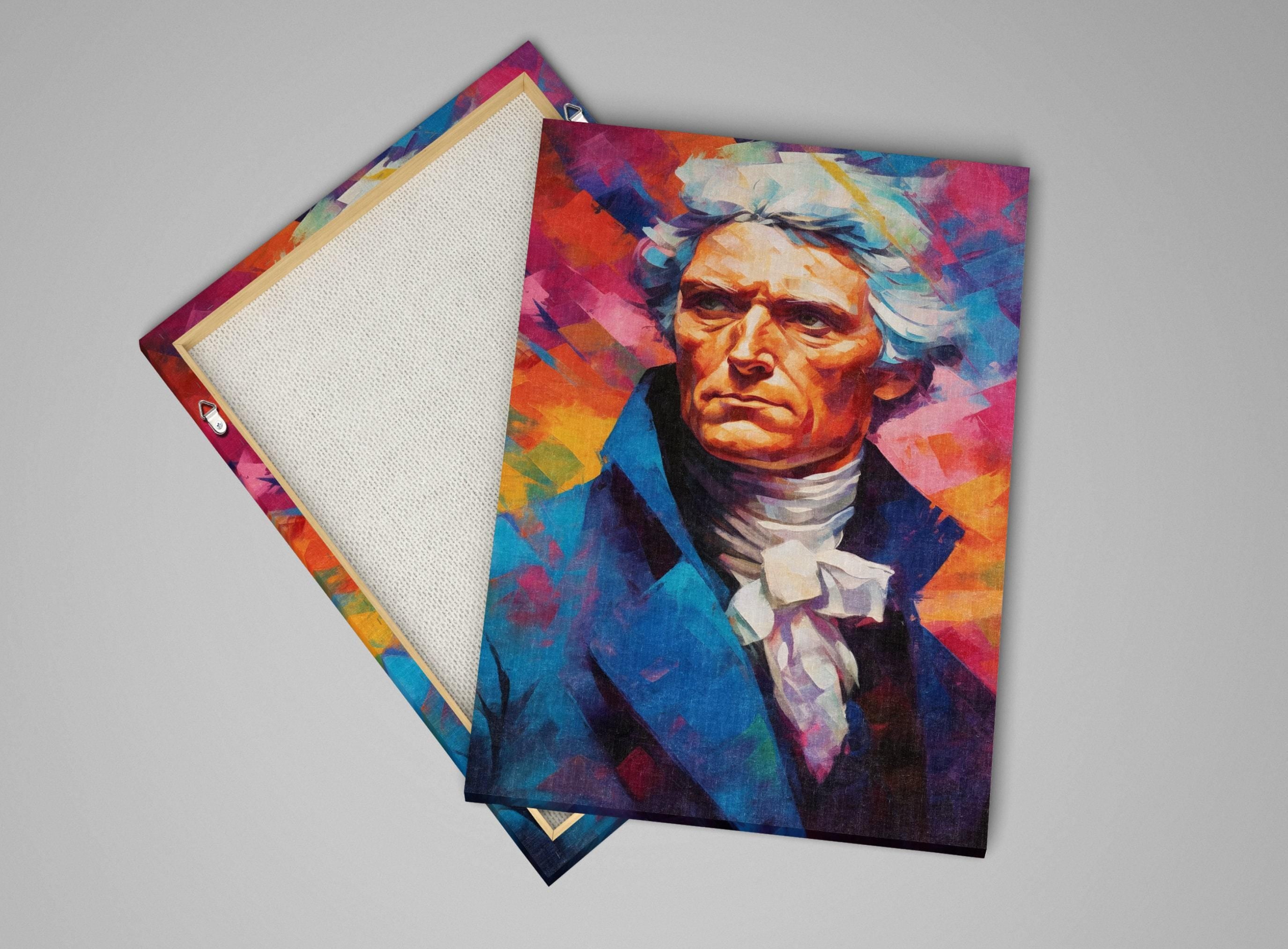 Thomas Jefferson Art - Gallery Wrapped Canvas Print | Ready to Hang Historical Wall Decor
