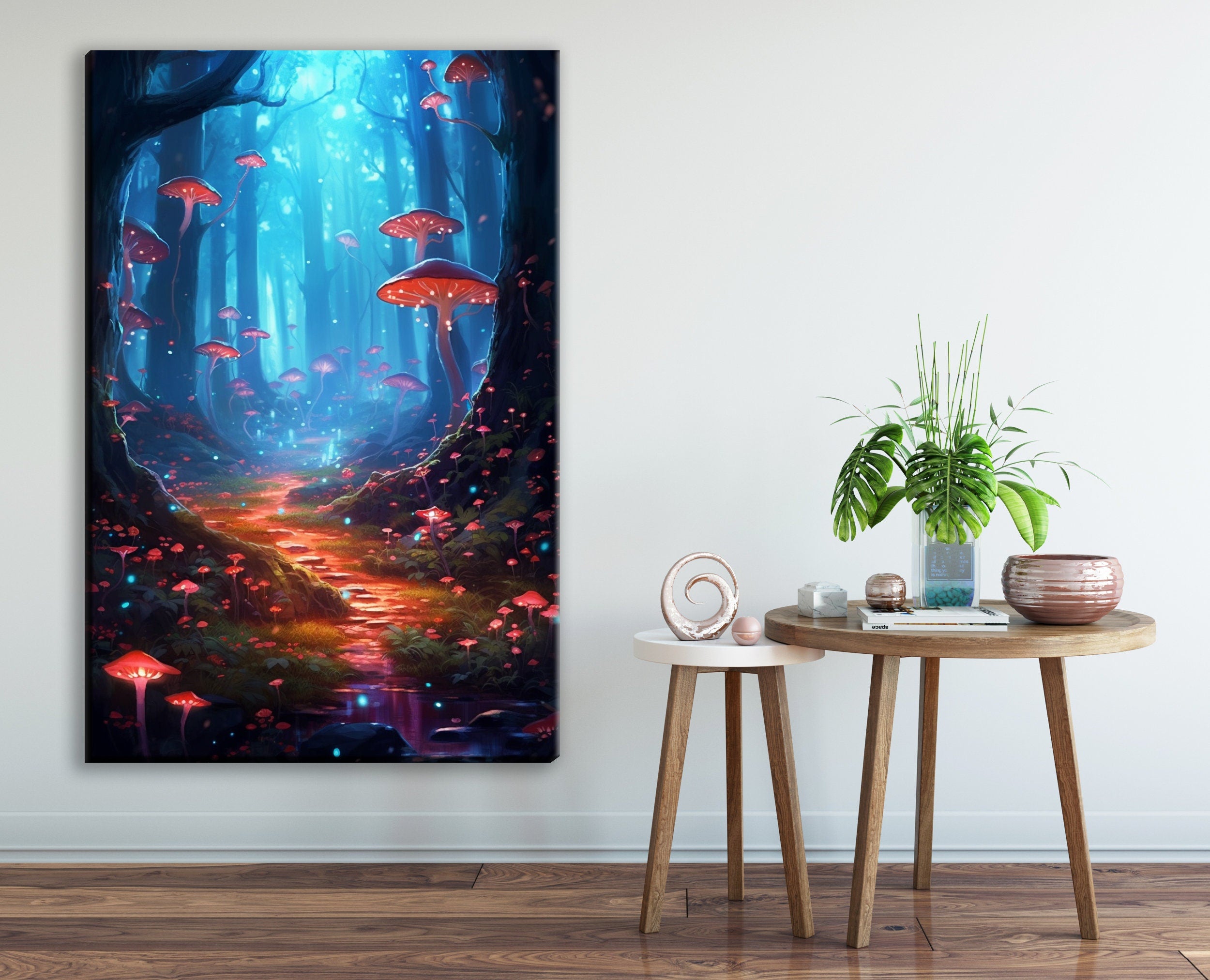 Canvas Wall Art – Enchanted Forest Print on Gallery Wrapped Canvas, Extra Large