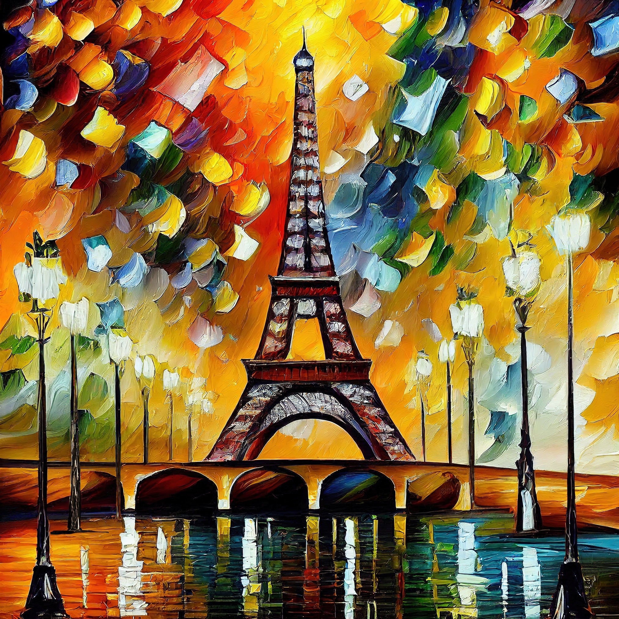 Eiffel Tower Canvas Print – Vibrant Paris Wall Art on Gallery Ready Canvas