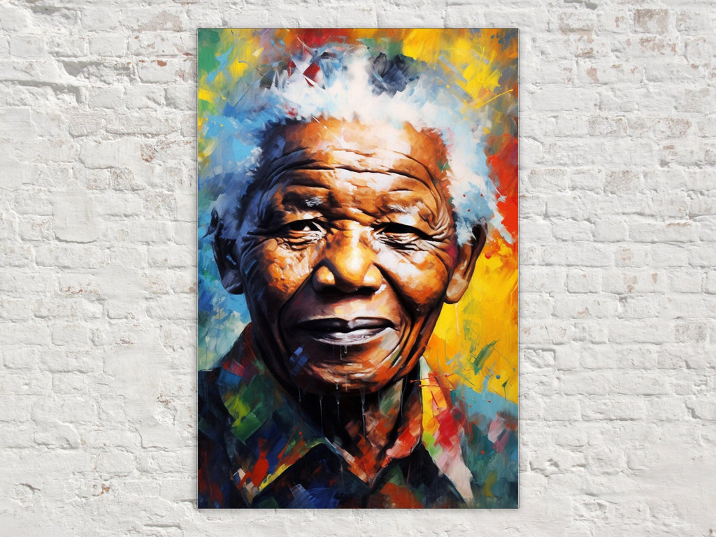 Nelson Mandela Wall Art - Extra Large Canvas Print | Gallery Wrapped, Ready to Hang