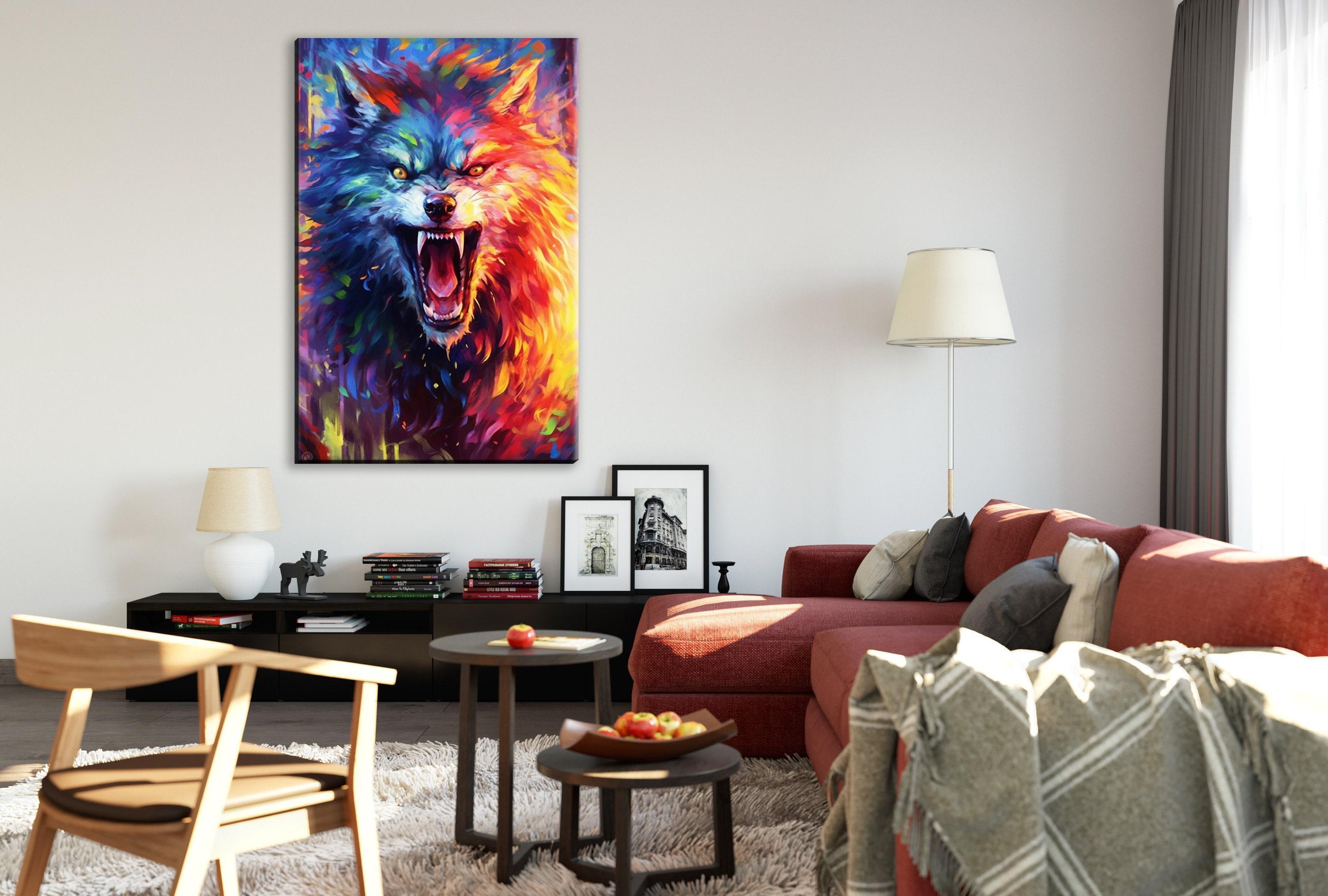 Werewolf Halloween Decor - Large Gallery Wrapped Canvas Print | Spooky Wall Art